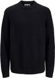 JACK&JONES JCOPOINT KNIT BOUCLE CREW NECK BF JNR Jongens Trui Zwart Maat 140