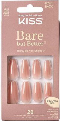 Kiss Bare But Better Nude Glow Kunstnagels - Plaknagels - Nude Glow