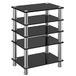 Rfiver HiFi Audio Rack Kast AV Plank TV Tafel Stand 5 Niveaus Gehard Glas Planken voor Draaitafel Platenspeler DVD Xbox Stand Audio Entertainment Unit Media Cabinet