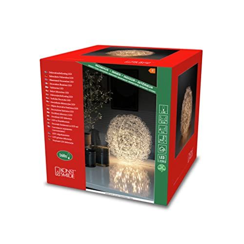 KONSTSMIDE LED draadbal - 160 warm witte diodes - Binnen - Wit