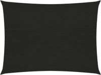 vidaXL Zonnezeil - 6x7 m - 160 g/m² - HDPE - Zwart
