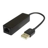 PremiumCord USB naar Ethernet RJ45 adapter, USB 2.0 type A op Ethernet, 100Mbps, netwerk, kleur zwart, kuethernet2