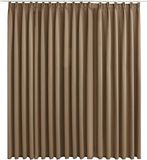 vidaXL Gordijn verduisterend met haken 290x245 cm taupe