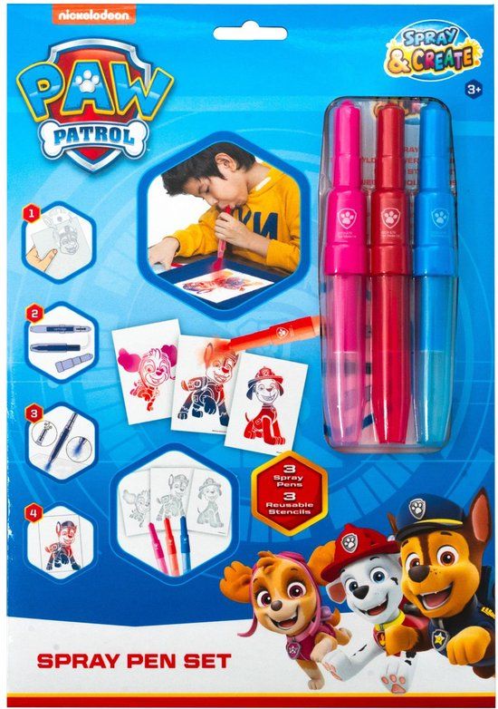 PAW Patrol Spray Pen Set In A4 Enveloppe (Pw23363)