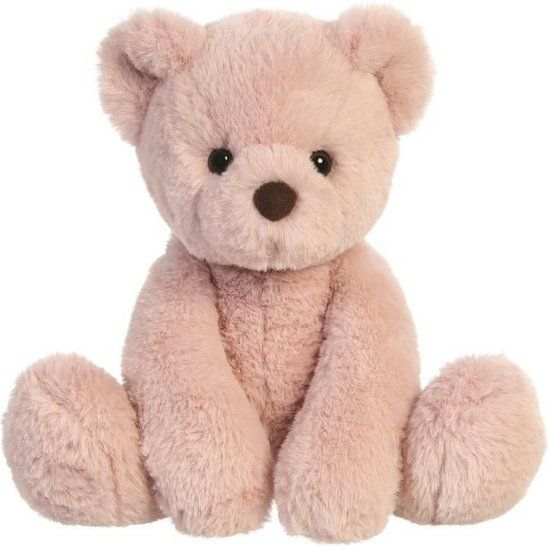 Aurora Pluche teddybeer - Eco Nation - roze - 28 cm