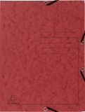 Exacompta 25x Bedrukte Elastomappen met klep - glanskarton 355g/m2 - A4 - Rood