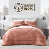 Sleep comfy Nova Bedtextile BV Sleep Comfy Cottiva Series - All Year Dekbed zonder overtrek - Oudroze & Salmon | 240x220 cm