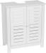 Tendance Santorin Meuble sous lavabo - 60 x 30 x 70 cm - 2 Portes - MDF - Blanc