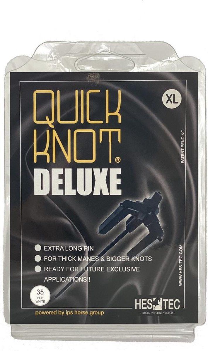 Quick Knot Deluxe® | Manenclip voor Knotten | Wit XL | 35 stuks