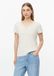 s.Oliver T-shirt Col V Manches courtes Beige clair Coton 38