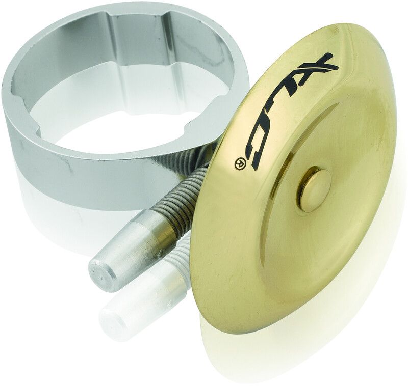 XLC DD-M20 Mini Bicycle Bell Ø47mm incl. Ahead Spacer - Gold/Silver
