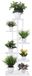 Cre Cra Métal présentoir à fleurs à 6 niveaux, échelle à fleurs, échelle à plantes moderne pour jardin intérieur et extérieur balcon, étagère à fleurs, multicouche, noir, blanc
