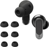 kwmobile 6x cover voor in-ear oortjes geschikt voor JBL Tour Pro 3 - Vervangende oordopjes van siliconen in zwart - 3 maten
