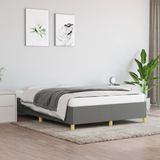 Maison Exclusive - Cadre de lit sans matelas gris foncé 140x190 cm tissu
