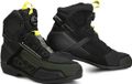 SHIMA Edge Vented Motorschoenen - Zwart/Groen - Leer - Heren - Maat 43