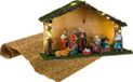 Jja Showroom And Head Office kerststal - porselein - LED verlichting - 40 x 16 x 25,5 cm