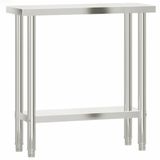 Table de travail de cuisine 82,5x30x85 cm Acier inoxydable