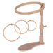 MILWARDS Handsfree verstelbaar zitframe, schootstandaard, gedraaide kruissteekhouder, beukenhout, met 3 hoepels 6", 8", 10"