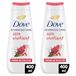 DOVE Anti-stress douchegel granaatappel & hibiscus, 0% sulfaat, 2 x 400 ml