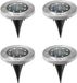 Haushalt International LED Solar Grondspots - 4 stuks - Zilver