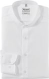 OLYMP Level 5 body fit overhemd - twill - wit - Strijkvriendelijk - Boordmaat: 38