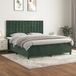 Maison Exclusive - Lit boxspring avec matelas, vert foncé, 180x200 cm, velours