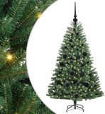 vidaXL Kunstmatige Hinged Kerstboom Groen 120 cm PVC en Metaal