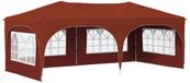 vidaXL Pop-up Feesttent 575 x 288 x 245 cm Terracotta Oxford Stof