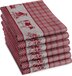 DDDDD Dutchie Theedoek - Set van 6 - Rood - Geruit - Katoen - 60x65 cm