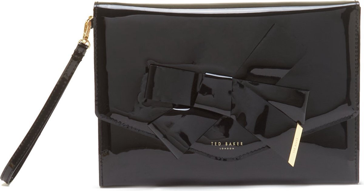 Ted Baker WXG-NIKKEY-Knot Bow Envelope Pouch Dames Tas - Zwart