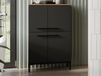 YONA Commode 4 portes chêne navarra/graphite