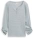 Tom Tailor - T-shirt à manches longues - Taille XXL - rayure fine vert blanc cassé
