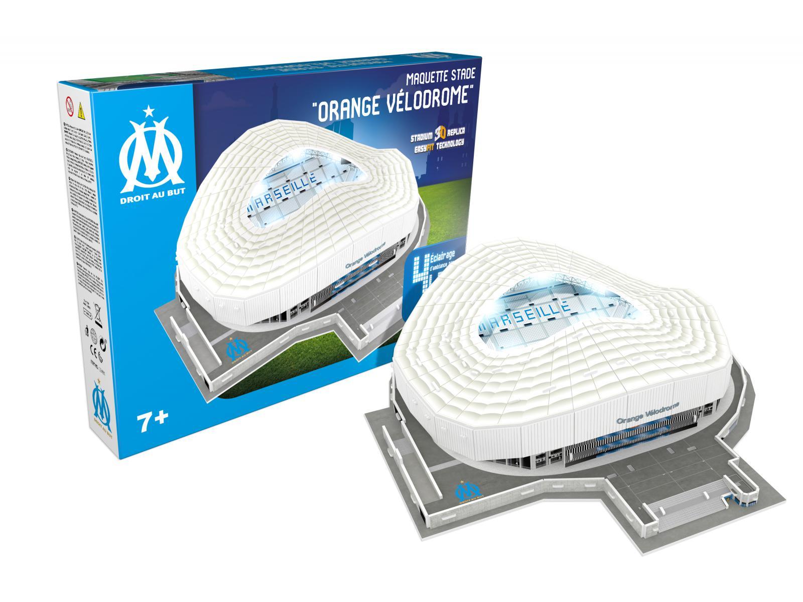 Kick Off Games Olympique Marseille - Orange Velodrome LED 3D Puzzel (159 stukjes)