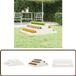 vidaXL Plantenbak 80x80x27 cm massief grenenhout wit