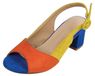 Orange Damensandalen mit verstellbarer Schnalle