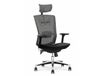 Fauteuil de bureau design en filet noir et gris