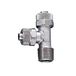 Riegler L-schroefverbinding, AG conisch, R 3/8, voor slang 8/6 mm, SW 12, werkdruk max. 18 bar, messing vernikkeld