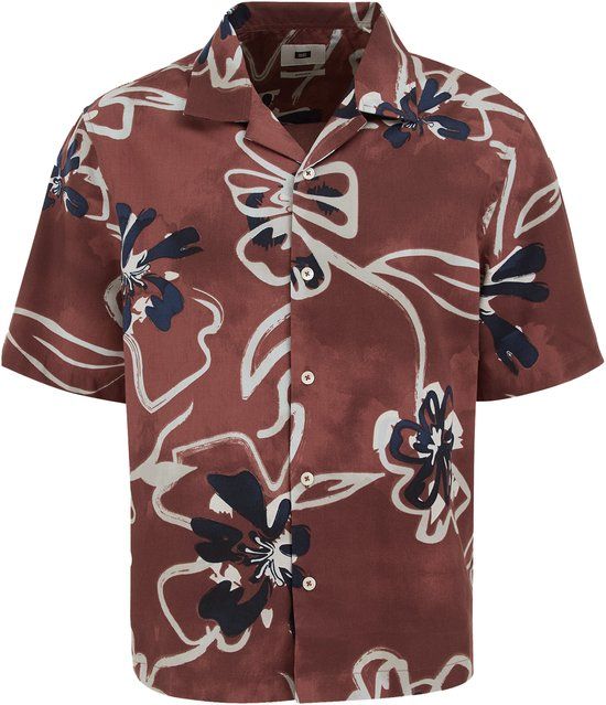 WE Fashion Heren regular fit overhemd met dessin
