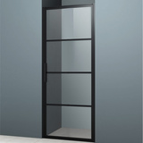 Lacus Nisdeur lacus tremiti Douchedeur 75x200 cm 6mm helder glas mat zwart aluminium profiel