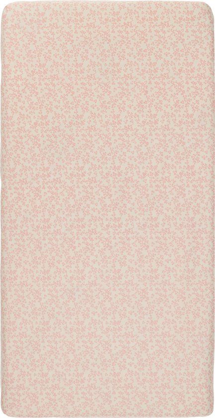 Noppies Hoeslakentje Botanical Baby Maat 40x90 Misty Rose Biologisch katoen