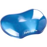 Fellowes Palmsteun Crystals - Flexibele polssteun met zachte gelvulling - compact - ideaal voor kantoor, thuiskantoor, onderweg en gaming - afwasbaar - kleur: blauw