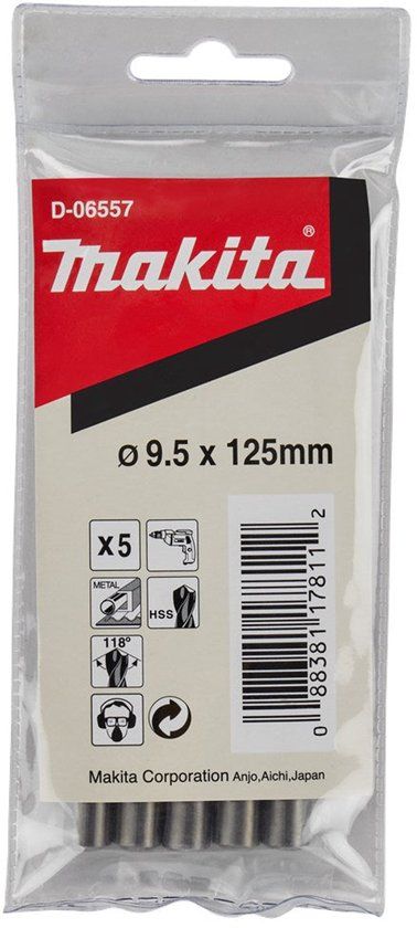 Makita METAALBOOR 9.5X125MM (5 STUKS) HSS