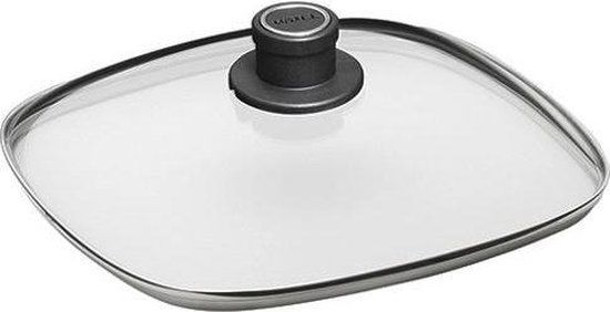 Woll Vierkante veiligheids glasdeksel - 28 cm - Transparant