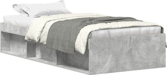vidaXL Bedframe - Betongrijs - 100x200 cm