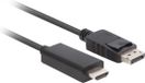Lanberg DisplayPort to HDMI Kabel CA-DPHD-11CC-0050-BK 5 m Zwart