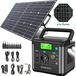 SWAREY Icecat Draagbare energiecentrale met 100W zonnepaneel, Thuisbatterij 300W 222Wh powerbank, Reserve lithium-ion batterij, Zonn generator, Zonne-energie opslag