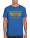 Bellatio Decorations Shoppartners Bv Blauw Topper shirt in gouden glitter letters heren - Toppers dresscode kleding XXL