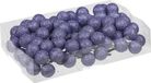 Othmara decorations 80x Paarse glitter mini kerstballen stekers kunststof 3 cm