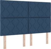vidaXL Boxspringbed met hoofdeinde Blauw 140 x 200 cm Stof