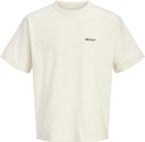JACK&JONES JORFREDERIKSBERG BACK TEE SS CN Heren T-shirt - L - Katoen - Ronde hals - Korte mouw - Logo - Antique White